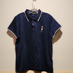 RLX Ralph Lauren Navy Polo with White Trim